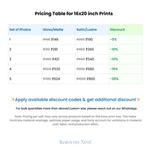 16x20β Photo Prints