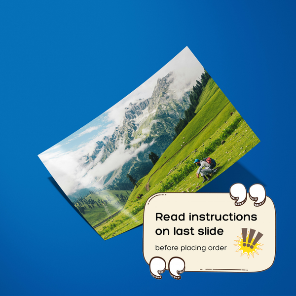 Square photo print featuring an alpine mountain landscape
