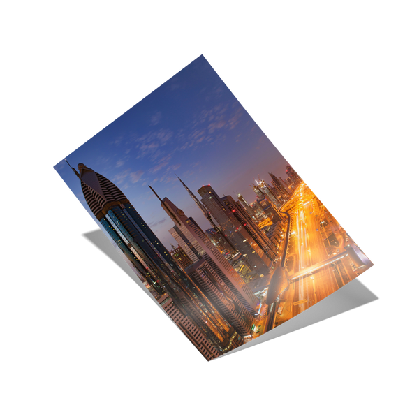 Premium photo print featuring a cityscape