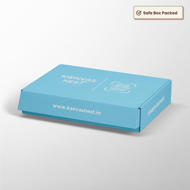 Blue Kanvas Nest protective box for smaller photo prints