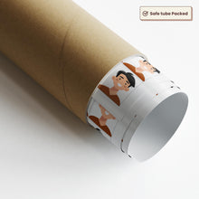 Passport photo strips packed safely in a mailing tube