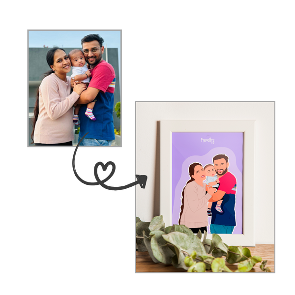 Minimal faceless illustration frames